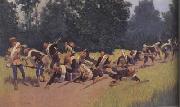 Frederic Remington Scream of Shrapnel at San Juan Hill (mk43) oil painting artist